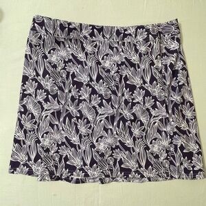 Rip Skirt Women's XL Pull On Purple Floral Skort Beach Resort Golf‎ Outdoors NWT